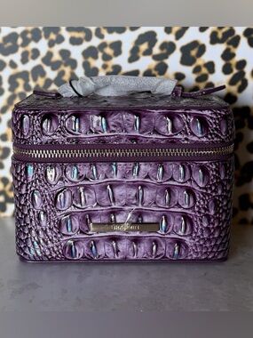Brahmin small Charmaine Purple Passion Iridescent Cosmetic Case PRICE FIRM